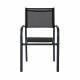 VENTURE DESIGN Santorini hagestol, med armlener - svart tekstilene og aluminium