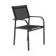VENTURE DESIGN Santorini hagestol, med armlener - svart tekstilene og aluminium