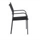 VENTURE DESIGN Santorini hagestol, med armlener - svart tekstilene og aluminium