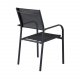 VENTURE DESIGN Santorini hagestol, med armlener - svart tekstilene og aluminium