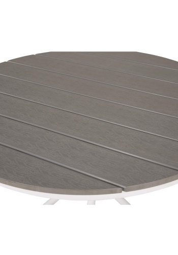 VENTURE DESIGN rundt Parma utendrs kafbord - grtt, hvitt aluminium (90)
