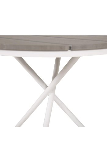 VENTURE DESIGN rundt Parma utendrs kafbord - grtt, hvitt aluminium (90)