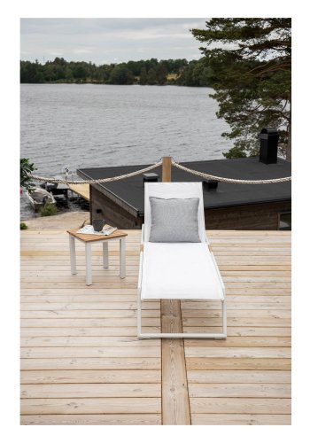 VENTURE DESIGN Mexiko Utomhus Solstol - Vitt Tyg och Alu