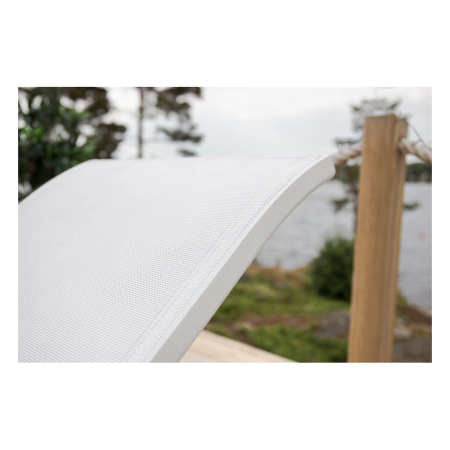 VENTURE DESIGN Mexiko Utomhus Solstol - Vitt Tyg och Alu
