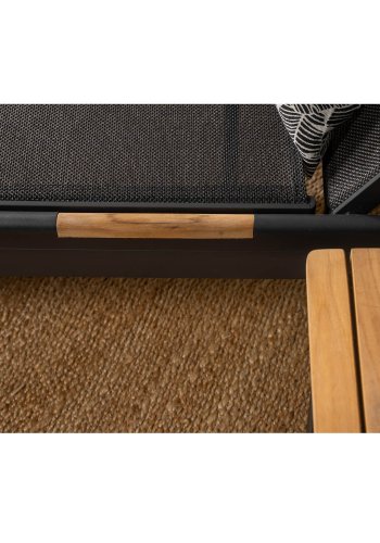 VENTURE DESIGN Mexico Utomhus Solstol - Svart Tyg och Alu