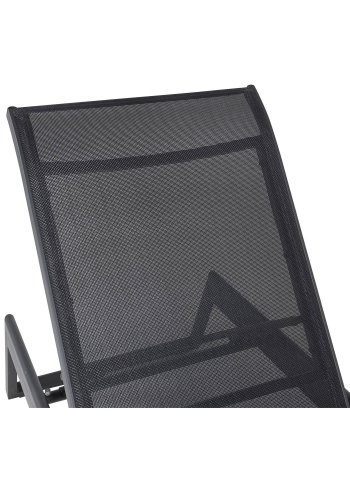 VENTURE DESIGN Mexico Utomhus Solstol - Svart Tyg och Alu