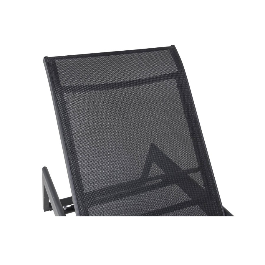 VENTURE DESIGN Mexico Utomhus Solstol - Svart Tyg och Alu