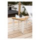VENTURE DESIGN kvadratisk Mexico utendrs sidebord - naturlig teak og hvit aluminium (40x40)