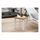 VENTURE DESIGN kvadratisk Mexico utendrs sidebord - naturlig teak og hvit aluminium (40x40)