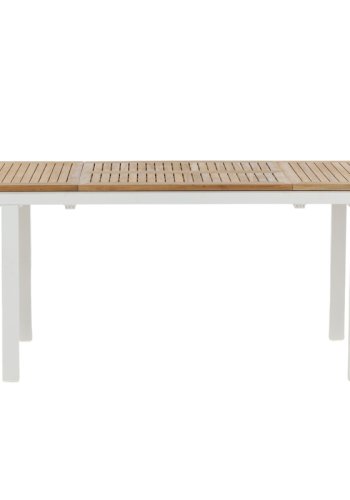 VENTURE DESIGN rektangulrt Panama hagebord - naturlig teak og hvit aluminium (160x90)