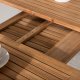 VENTURE DESIGN rektangulrt Panama hagebord - naturlig teak og hvit aluminium (160x90)