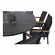 VENTURE DESIGN rundt Marbella hagebord med uttrekk - svart aluminium (140)