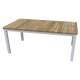 VENTURE DESIGN rektangulrt Brasilia hagebord - naturlig teak og hvit aluminium (110x60)