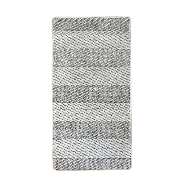 Tresse Hall gulvt�ppe m. striber, rektangul�r - multifarvet bomuld og chenille (80x150)