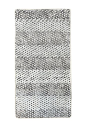 TEPPI Tresse Hall gulvtppe m. striber, rektangulr - multifarvet bomuld og chenille (80x300)