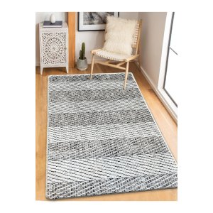 TEPPI Tresse Hall-teppe med striper, rektangulrt - flerfarget bomull og chenille (150x240)