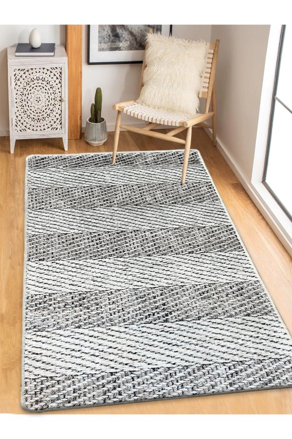 TEPPI Tresse Hall-teppe med striper, rektangulrt - flerfarget bomull og chenille (150x240)
