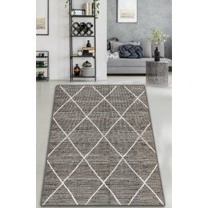 TEPPI Rodaja Hall teppe med mnster, rektangulrt - flerfarget bomull og chenille (80x150)