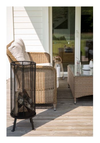 VENTURE DESIGN Vikelund sofahagesett med sandputer - naturrotting og aluminium 