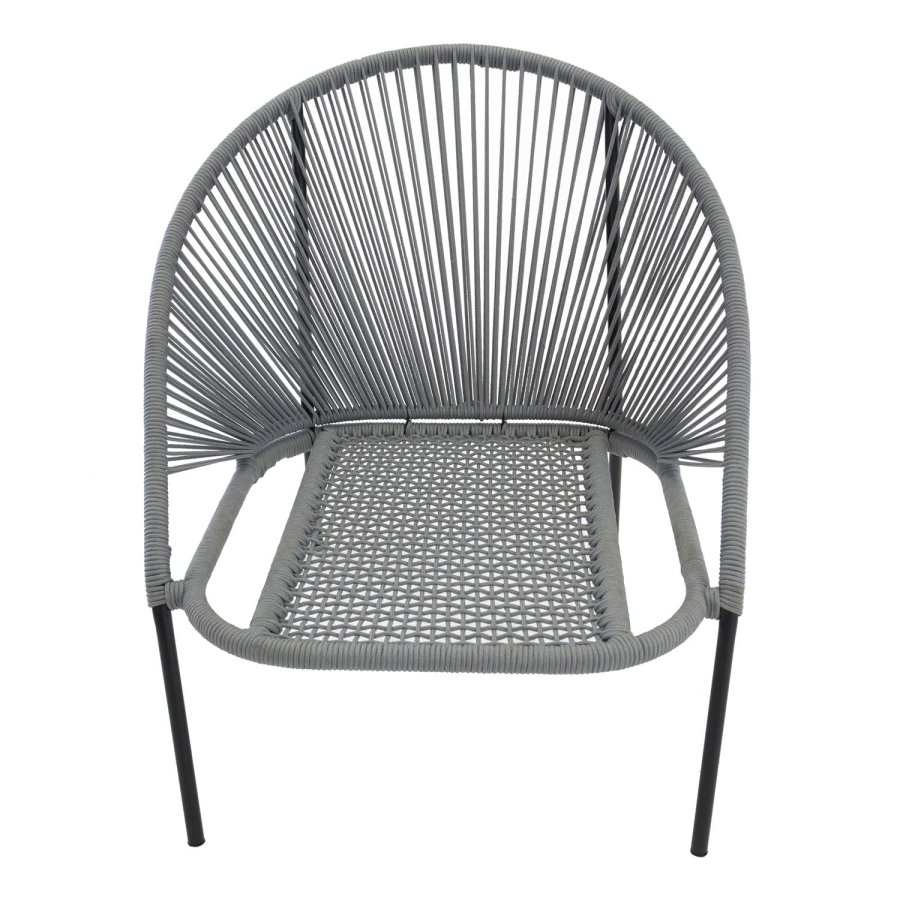 VENTURE DESIGN Lindos udendrs loungestol med hynde - gr med sort stel