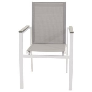 VENTURE DESIGN Parma havestol, m. armln - gr aintwood, gr textilene og hvid aluminium