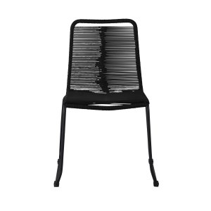 VENTURE DESIGN Lindos havestol - sort polyester reb og sort stl