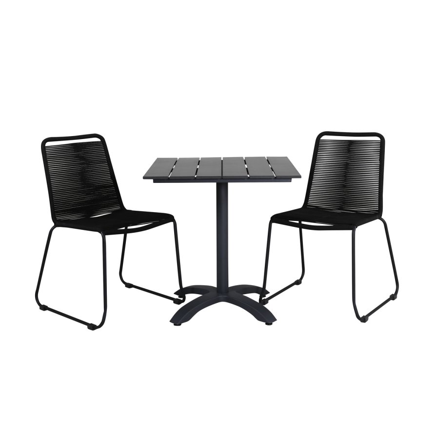 VENTURE DESIGN Lindos hagestol - svart polyestertau og sort stl