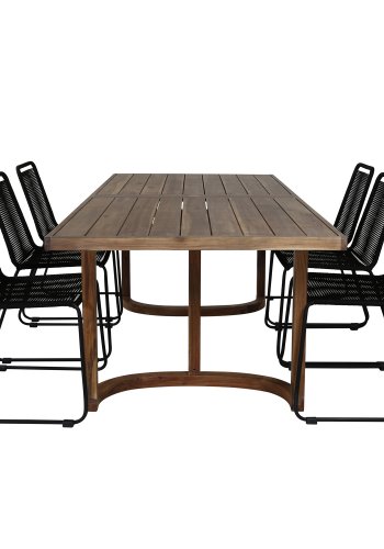 VENTURE DESIGN Lindos hagestol - svart polyestertau og sort stl