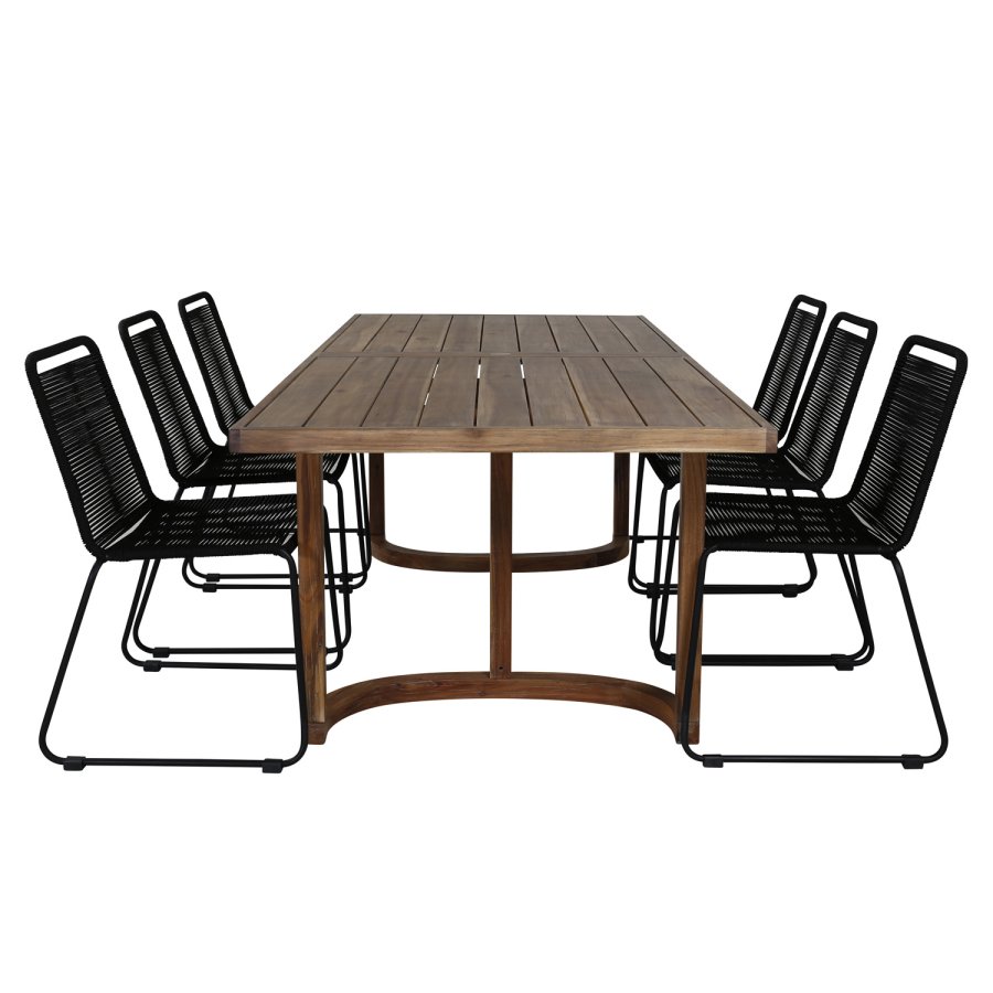 VENTURE DESIGN Lindos hagestol - svart polyestertau og sort stl