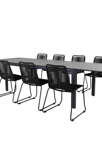 VENTURE DESIGN Lindos hagestol - svart polyestertau og sort stl