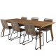 VENTURE DESIGN Lindos hagestol - beige polyestertau og sort stl
