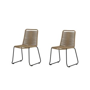 VENTURE DESIGN Lindos hagestol - beige polyestertau og sort st�l