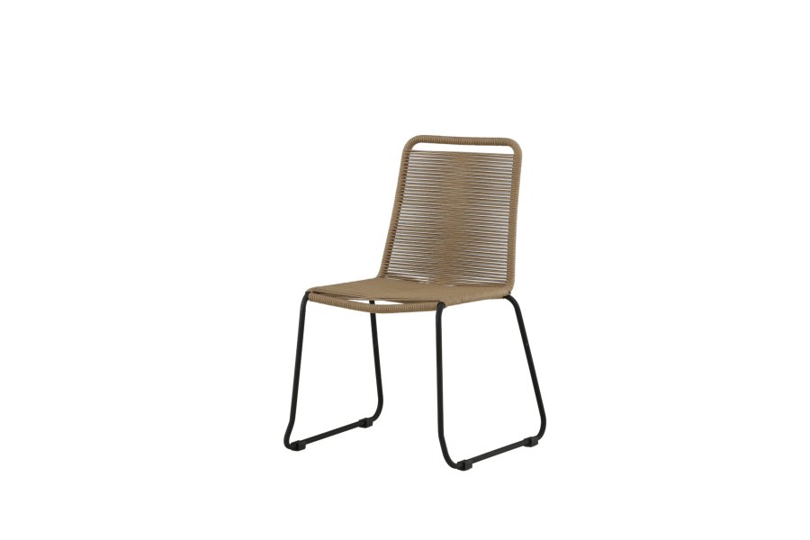 VENTURE DESIGN Lindos hagestol - beige polyestertau og sort st�l