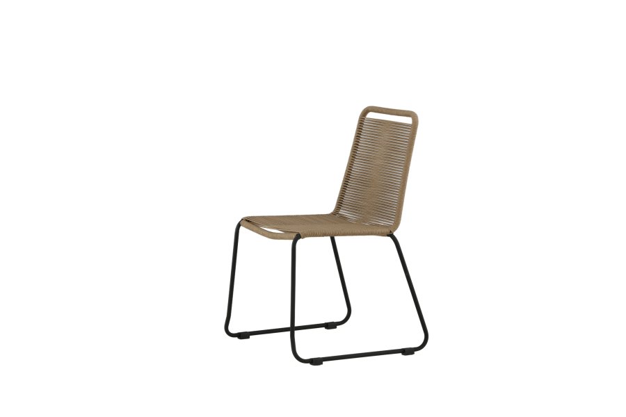 VENTURE DESIGN Lindos hagestol - beige polyestertau og sort st�l