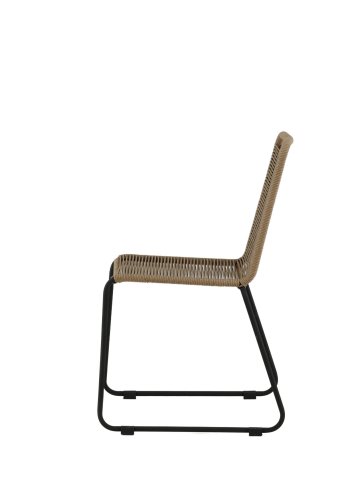 VENTURE DESIGN Lindos hagestol - beige polyestertau og sort st�l