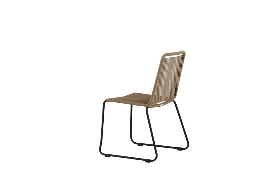 VENTURE DESIGN Lindos hagestol - beige polyestertau og sort st�l