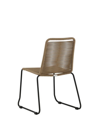 VENTURE DESIGN Lindos hagestol - beige polyestertau og sort st�l