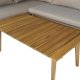 VENTURE DESIGN Chania Ecksofa-Set &ndash; braune Kissen und braunes Seil, Akazienholz und Stahl