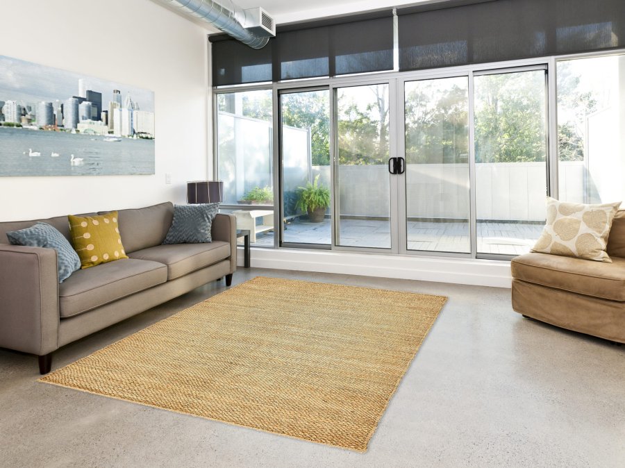 TEPPI 00015A gulvtppe, rektangulr - natur jute (200x290)