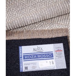 Tppe i cremet farve. Jute 130x160cm 