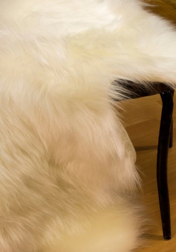 TEPPI Koyun Hall gulvtppe, organisk - hvid polyester (100x150)