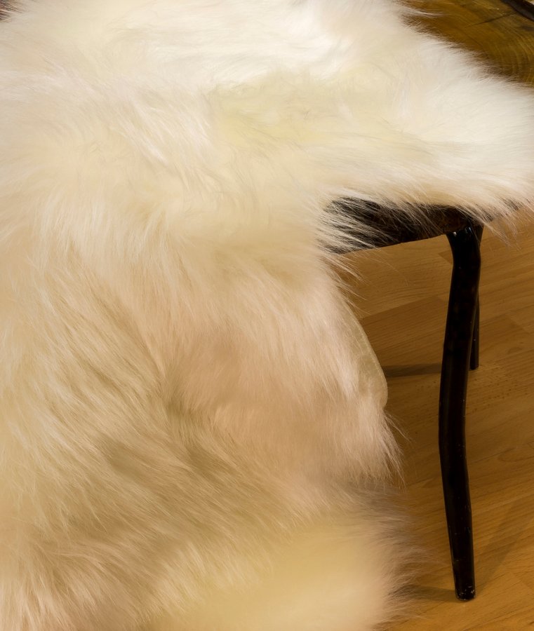 TEPPI Koyun Hall gulvtppe, organisk - hvid polyester (100x150)