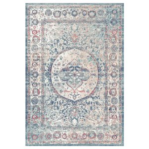 TEPPI 4013A teppe, rektangulrt - flerfarget flyelsstoff (180x290)