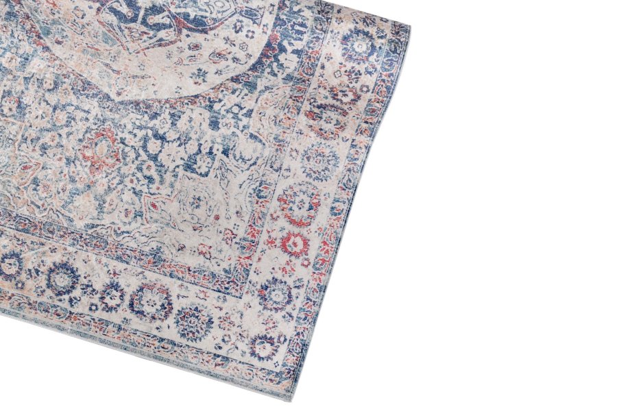 TEPPI 4013A gulvtppe, rektangulr - multifarvet fljl stof (180x290)