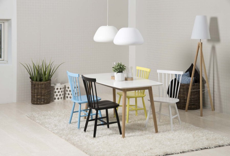 ACT NORDIC Nagano spisebord - hvid/natur egetr