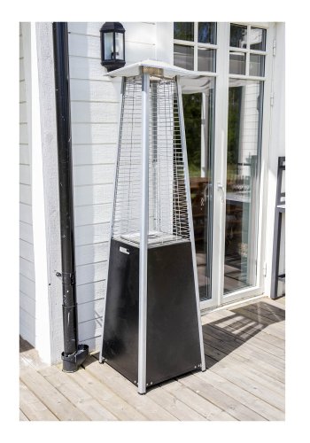 VENTURE DESIGN Hottie Square gas terrassevarmer - slv og sort metal 