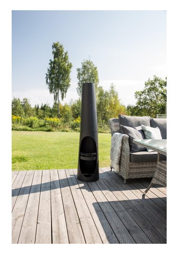 VENTURE DESIGN Bastian utendrs brannkurv - svart stl (H:135)