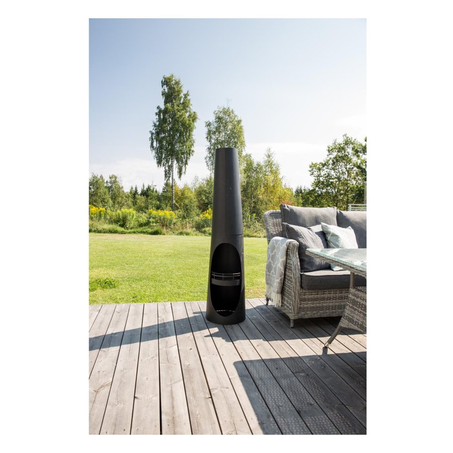 VENTURE DESIGN Bastian utendrs brannkurv - svart stl (H:135)