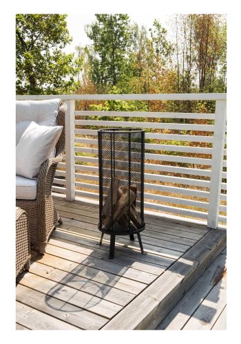 VENTURE DESIGN rund Bastian udendrs blkurv - sort stl 