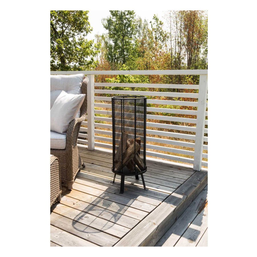 VENTURE DESIGN rund Bastian udendrs blkurv - sort stl 